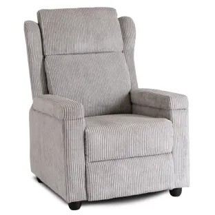 Fotoliu Cu Recliner Sakura, 73x85-136-160x105 cm, Stofa Raiata, Gri