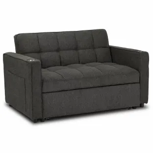 Fotoliu Dublu Extensibil Astana, 141x103x84 h cm, Stofa, Negru