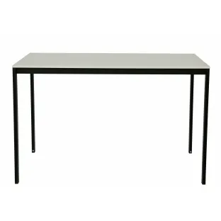 Masa Andes, 120x75x75 h cm, Metal/Pal Melaminat, Negru/Alb