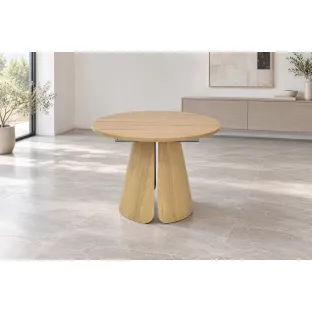 Masa Extensibila Ellipse 100-180x100x75 h cm, Pal Melaminat, Stejar