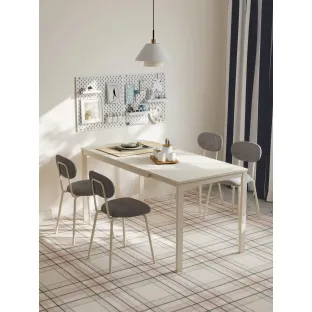 Masa Extensibila Honik, 120-180x74x75 h cm, Metal/Pal Melaminat, Crem