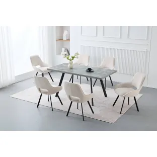 Masa Extensibila Koko, 120-160x80x75 cm, Gri