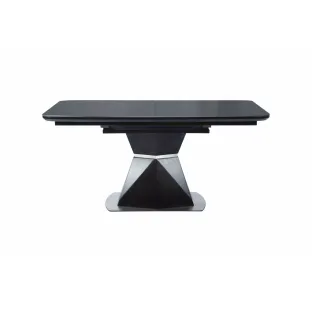 Masa Extensibila Novara, 160-220x90x76 h cm, Blat Cermic + MDF, Negru