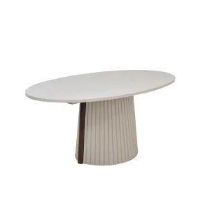 Masa Harmony 180x100x75 h cm, Baza Metalica/Blat Pal Melaminat, Bej