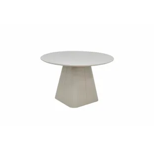 Masa Living Forge Ø120x76 cm, Baza Metalica/Blat Pal Melaminat, Bej