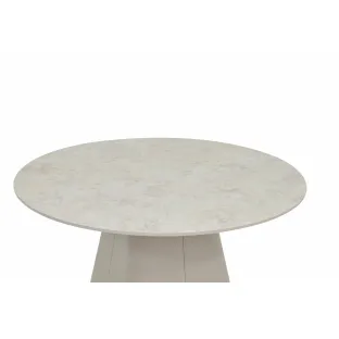 Masa Living Forge Ø120x76 cm, Baza Metalica/Blat Pal Melaminat, Cappuccino