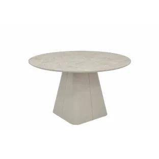 Masa Living Forge Ø120x76 cm, Baza Metalica/Blat Pal Melaminat, Cappuccino