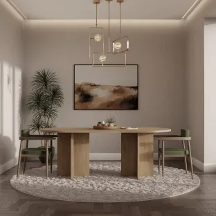 Masa Loen, 204x90x75 h cm, Pal Melaminat, Stejar Cremona