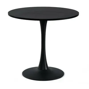 Masa Rotunda Orbis, Ø100 cm, Metal/MDF, Neagra