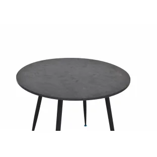 Masă rotundă ORBIS Ø90 × 75 cm – Negru/Grafit-Negru