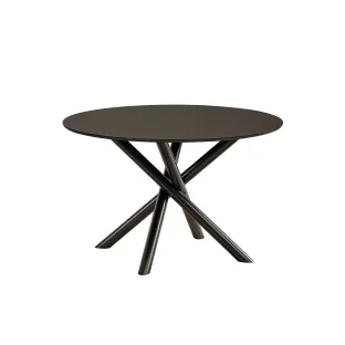 Masa Rotunda Ruby, Ø120x75 cm,  MDF Furniruit/Lemn de Cauciuc, Wenge