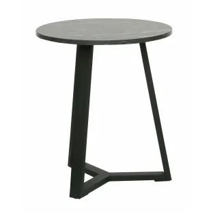 Masuta De Cafea Farsad, ⌀45x52 CM, MDF/Metal, Negru/Negru Marmura