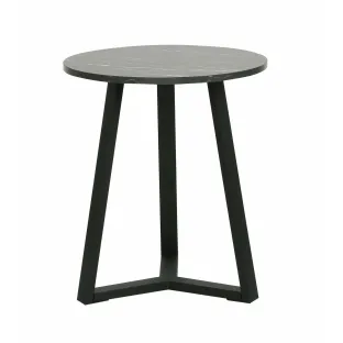 Masuta De Cafea Farsad, ⌀45x52 CM, MDF/Metal, Negru/Negru Marmura