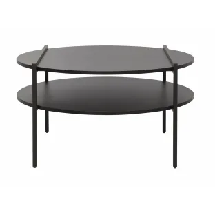 Masuta De Cafea Fjord, ⌀80x45 CM, Metal/Pal Melaminat, Negru