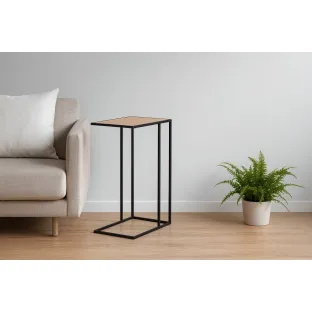 Masuta De Cafea Minima, 40x30x58 h cm, Metal/Pal Melaminat, Negru/Stejar