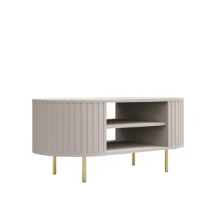 Masuta de Cafea Ovalio, TYP 200  100x52x45 h cm, Pal Melaminat/MDF, Beige Nisip