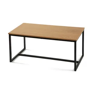 Masuta de Cafea Tabula, 90x47x40 cm, Metal/Pal Melaminat, Negru/Natur