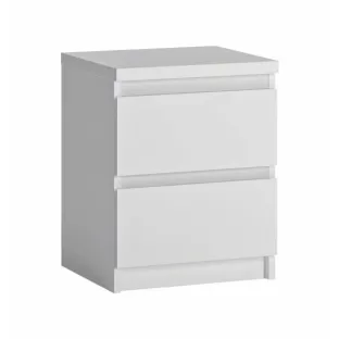 Noptiera Fribo FRIK05 cu 2 Sertare, 40x40x51.8 h cm, Pal Melaminat, Alb Alpin