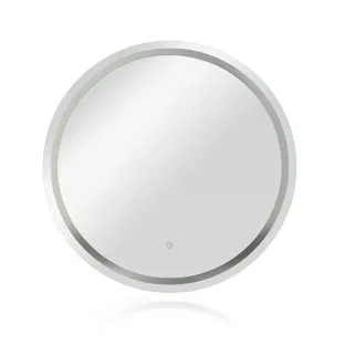 Oglinda de Baie cu Led Solux, Ø70 cm, Actionare Touch, Lumina Calda/Rece/Neutra
