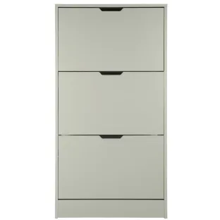 Pantofar Corry II, 3 sertare, 60x24x118 cm, Pal Melaminat/MDF, Gri Mat