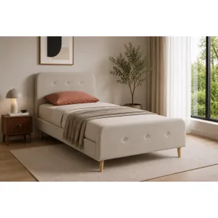 Pat Tapitat Ruhus, 90x200 cm, Stil Scandinav, Stofa Beige
