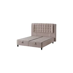 Pat Tapitat Zenith cu Somieră Rabatabilă, 160×200 cm, Beige