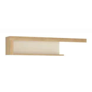Polita LYON LYOP03, 130x20.1x27.6 h cm, Pal Melaminat, Stejar Riviera/Alb