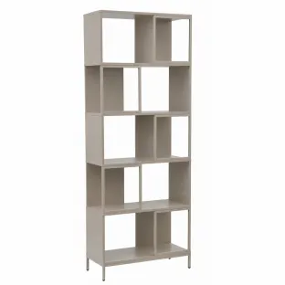 Raft Carti Lund B, 70x30x180 CM Metal/Pal Melaminat, Taupe