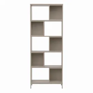 Raft Carti Lund B, 70x30x180 CM Metal/Pal Melaminat, Taupe