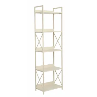 Raft Carti Stora B, 51x30x177 CM, Metal/Pal Melaminat, Cream