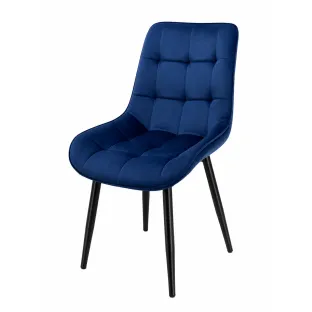 Scaun Caprice 52x62x87 h cm, Catifea Albastru Inchis