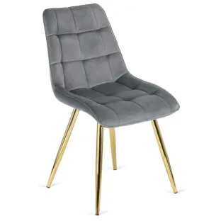 Scaun Cronos, 49x57x89 H CM, Structura metalica, Gri/Auriu