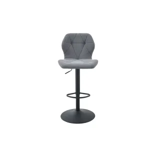Scaun de Bar Zlin, 42x52x94.5-115.5 cm, Stofa Gri Curio 39