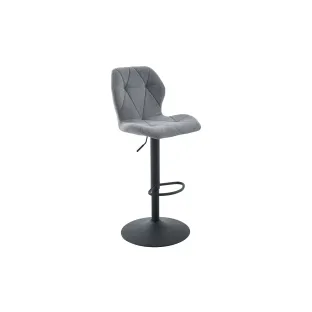 Scaun de Bar Zlin, 42x52x94.5-115.5 cm, Stofa Gri Curio 39