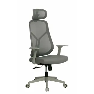 Scaun de Birou Axis, 67.5x69x119-127 CM, Baza Nylon, Mesh Gri