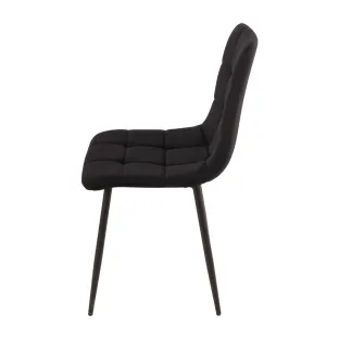 Scaun Madison, 44x39x89 cm, Catifea, Neagra