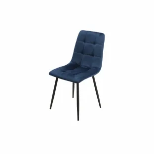 Scaun Madison, 44x39x89 cm, Catifea, Albastru Marin