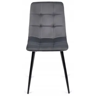 Scaun Popy, 43x52x90,5 H CM, Structura metalica, Catifea Gri