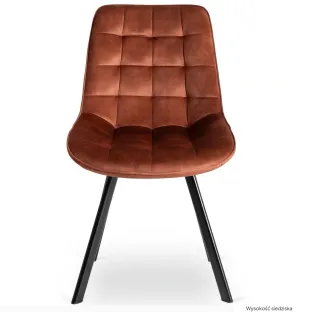 Scaun Rivulus, 53x59x87 h cm, Catifea, Caramiziu