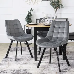 Scaun Rivulus, 53x59x87 h cm, Catifea Gri