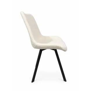 Scaun Rotativ Hollund, 59x43.5x89.5 h cm, Stofa Boucle Crem