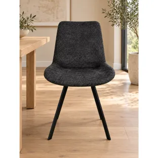 Scaun Rotativ Hollund, 59x43.5x89.5 h cm, Stofa Gri Inchis