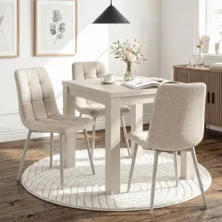 Scaun Saltburn, 43x52x90.5 h cm, Picior Metalic Casmir/Stofa Beige