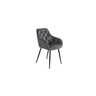Scaun Siena, 56x59x86 cm, Structura Metalica, Catifea Gri