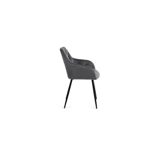 Scaun Siena, 56x59x86 cm, Structura Metalica, Catifea Gri