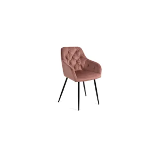 Scaun Siena, 56x59x86 cm, Structura Metalica, Catifea Roz