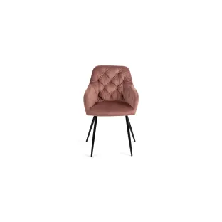 Scaun Siena, 56x59x86 cm, Structura Metalica, Catifea Roz