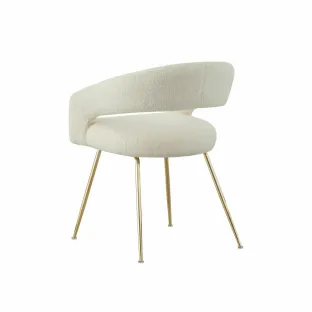 Set Masa Extensibila Gliss, 160-200x90x75 cm, MDF/Sticla, Negru/Negru-Auriu + 4 Scaune Seul Boucle