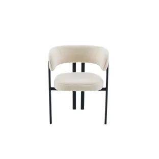 Set Masa Extensibila Baco, 160-200x90x76 h cm, Picior Metalic, Blat Ceramic, Glossy Panodra + 6 Scaune Kallo Crem