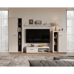 Set Mobilier Rumba, 270x40x190 h cm, Pal Melaminat, Beige Nisip